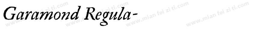 Garamond Regula字体转换